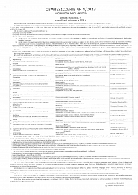 Foto: OBWIESZCZENIE NR 4/2023 WOJEWODY PODLASKIEGO z dnia 31 marca 2023 roku
