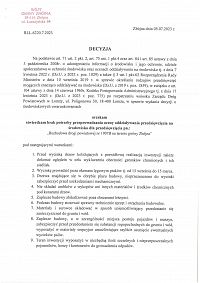 Foto: Decyzja nr.RLŁ.6220.7.2023 z dnia 5 lipca 2023 roku
