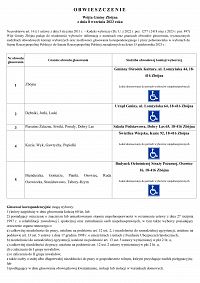 Foto: Obwieszczenie Wójta Gminy Zbójna z dnia 8 września 2023 roku