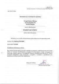 Foto: Informacja o wynikach naboru
