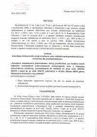 Foto: Decyzja Wójta Gminy Zbójna nr.RLŁ.6220.3.2025 z dnia 17 marca 2025 roku