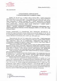 Foto: ZAWIADOMIENIE-OBWIESZCZENIE o wszczęciu postępowania i wystąpieniu o opinię nr.RLŁ.6220.6.2025 z dnia 6 maja 2025 roku