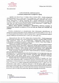 Foto: ZAWIADOMIENIE-OBWIESZCZENIE o wszczęciu postępowania i wystąpieniu o opinię nr.RLŁ.6220.8.2025 z dnia 10 czerwca 2025 roku