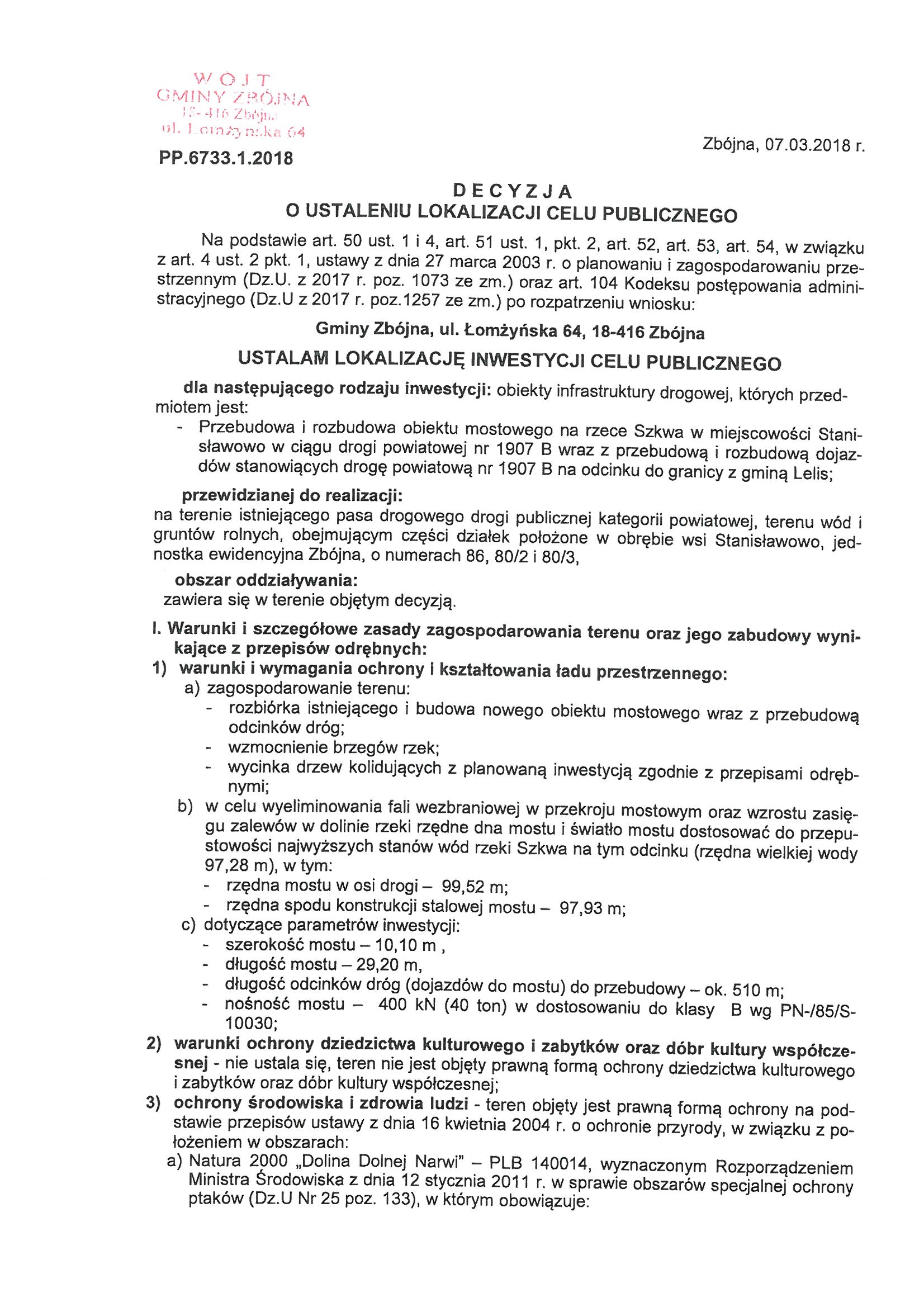 Zdjęcie do wiadomości Decyzja o ustleniu  lokalizacji celu publicznego
