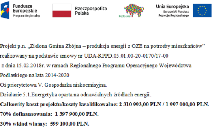 Zdjęcie do wiadomości INFORMACJA DOTYCZĄCA INSTALACJI FOTOWOLTAICZNYCH