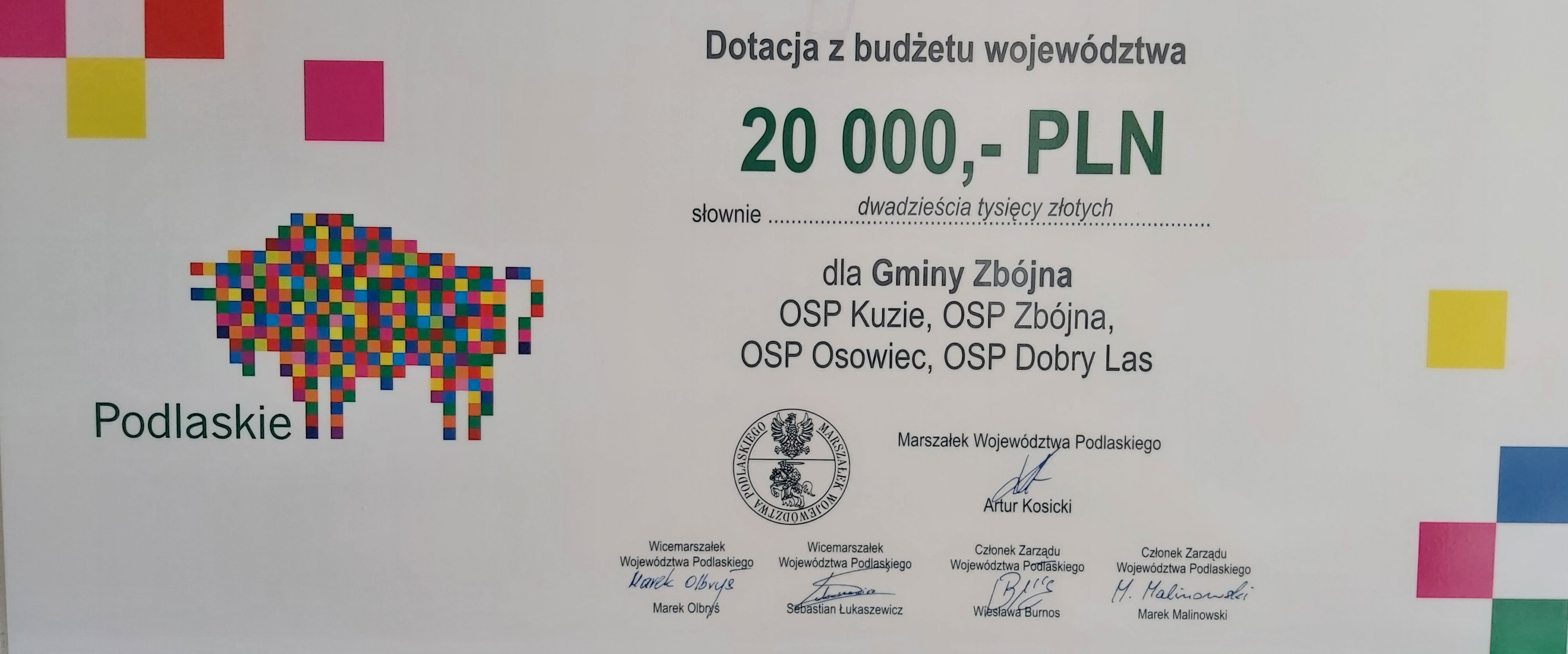 Zdjęcie do wiadomości Dofinansowanie do zakupów dla OSP w 2022 roku.
