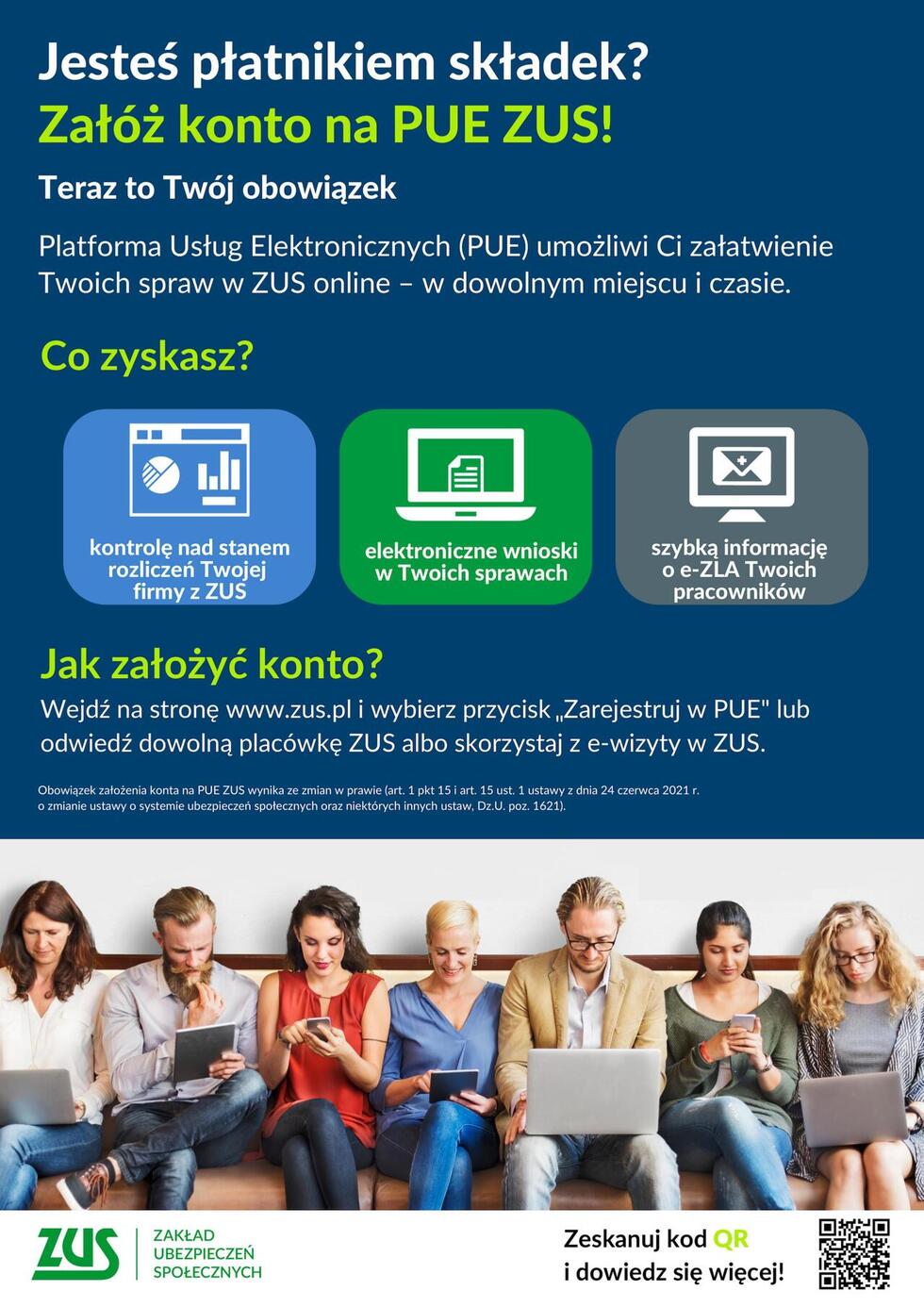 Zdjęcie do wiadomości Załóż konto na PUE ZUS