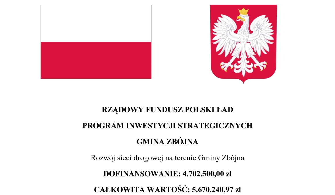 Zdjęcie do wiadomości Rozwój sieci drogowej na terenie Gminy Zbójna