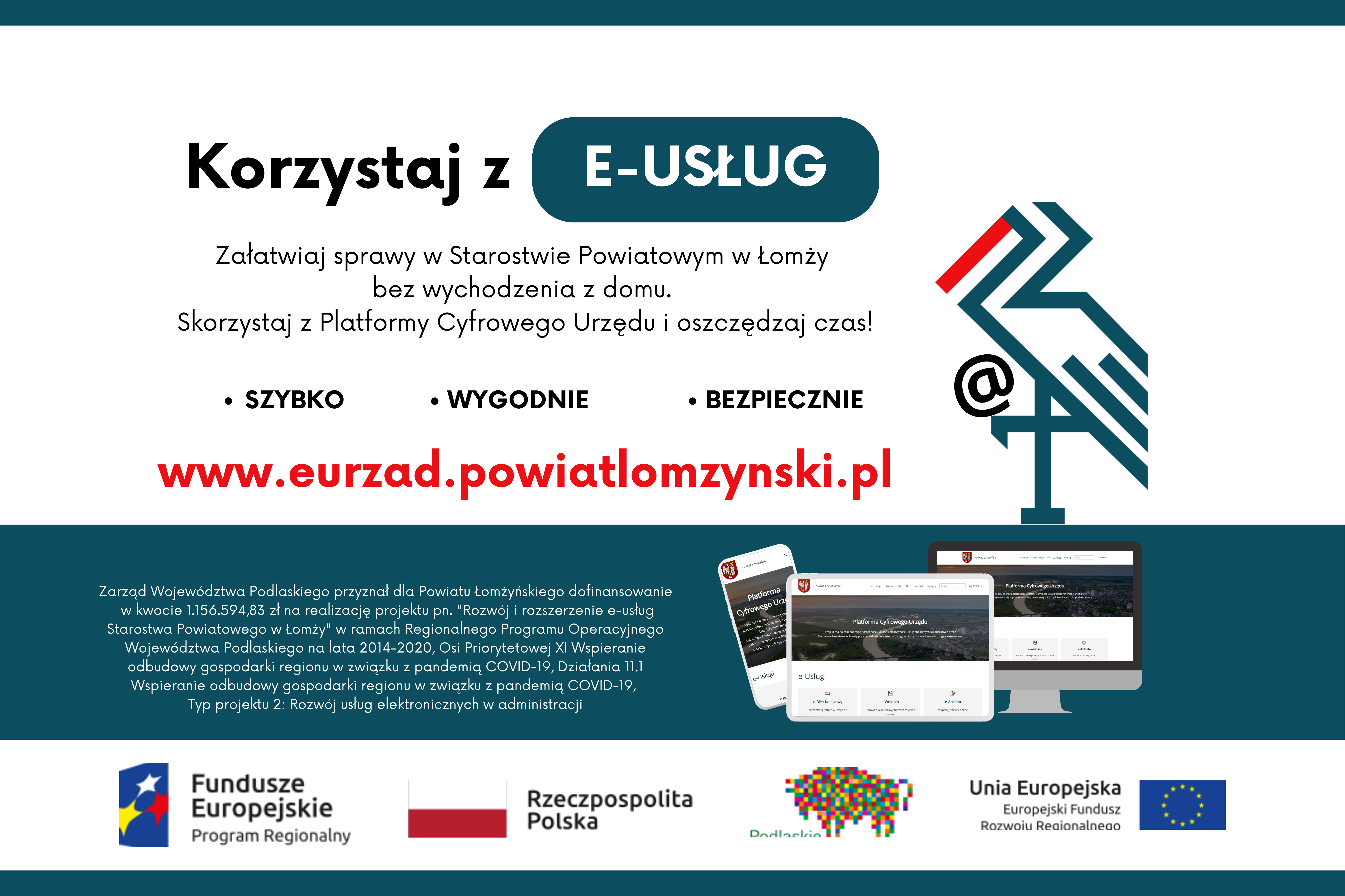 Zdjęcie do wiadomości "E-USŁUGI" Starostwa Powiatowego w Łomży