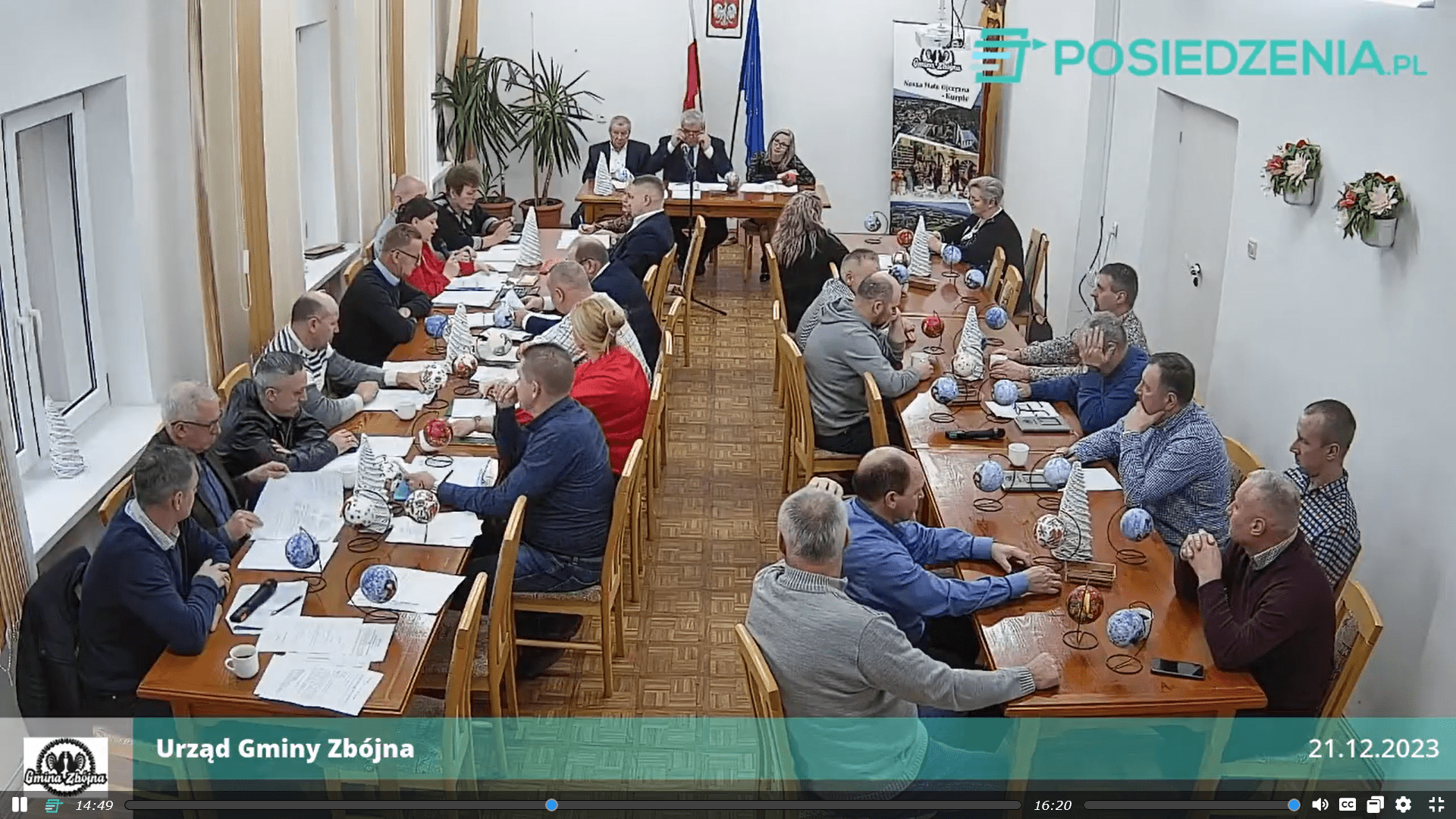 Zdjęcie do wiadomości XXXVII Sesja Rady Gminy Zbójna 21 grudnia 2023 roku godz. 11:00