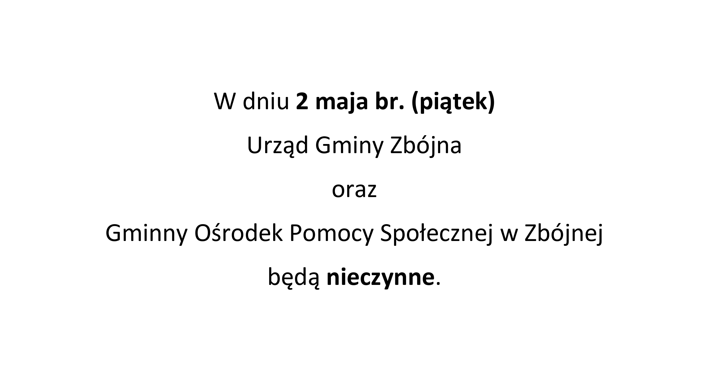 Zdjęcie do wiadomości Informacja o pracy Urzędu Gminy oraz Gminnego Ośrodka Pomocy Społecznej